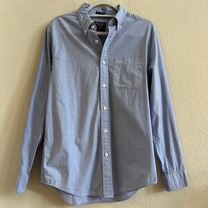Abercrombie & Fitch Mens Relaxed Button Down Shirt Light Blue Long Sleeve Sz M